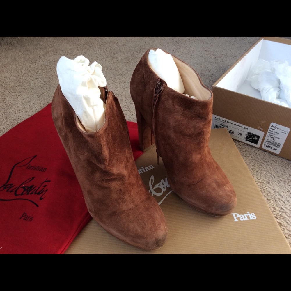 Christian Louboutin Rock & Gold 120 Size 38 Suede